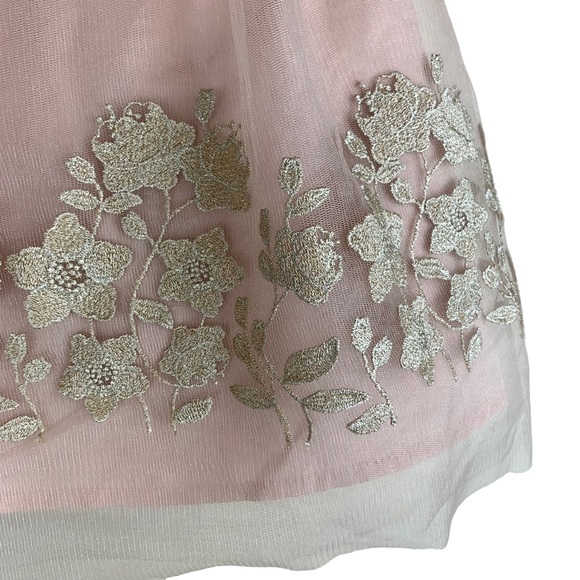 Catherine Malandrino Girls Special Occasion Fancy Dress Pink Blush Embroidered - Picture 9 of 11